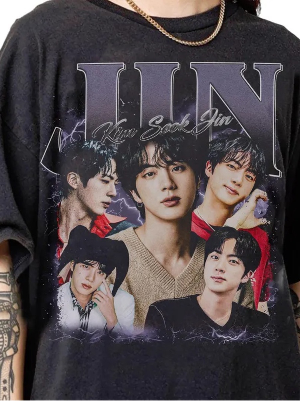 BTS Jin Vintage 90s Tee NWOT